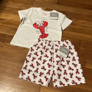 Boys or girls Zutano lobster short set